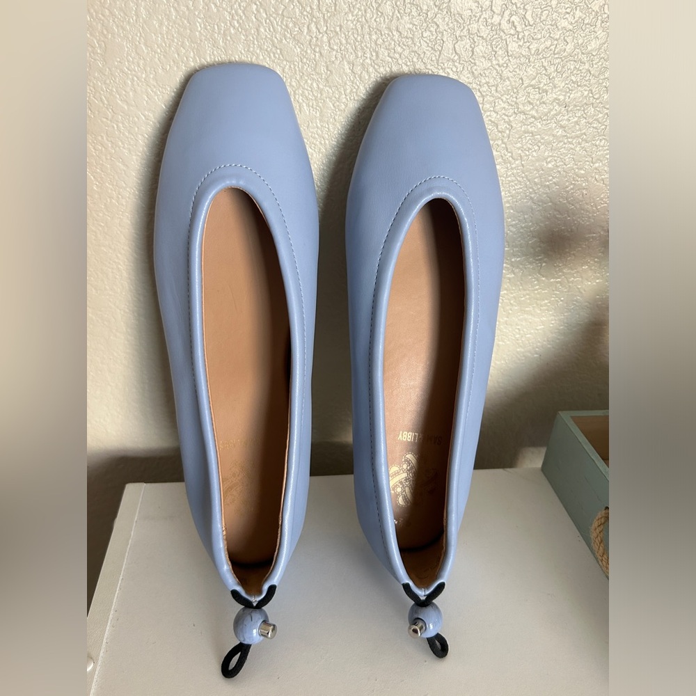 Sam & Libby NWOT Women’s Classic Square-Toe Ballet Flats in Light Blue size 9.5